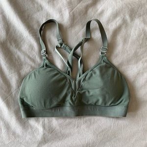 AERIE Chill Play Move Sports Bra in Sage Green